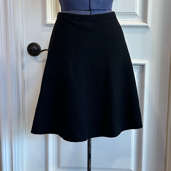 THEORY Skirt - Black Knit Skirt - Flare Skirt - Skater Skirt - Formal Skirt - Sm - Picture 5 of 7